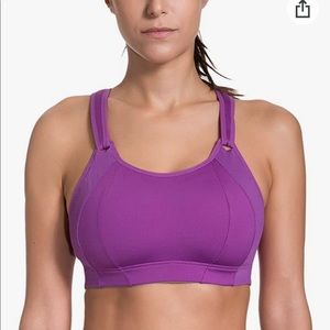 High impact Velcro straps Magenta Sports Bra - 36F